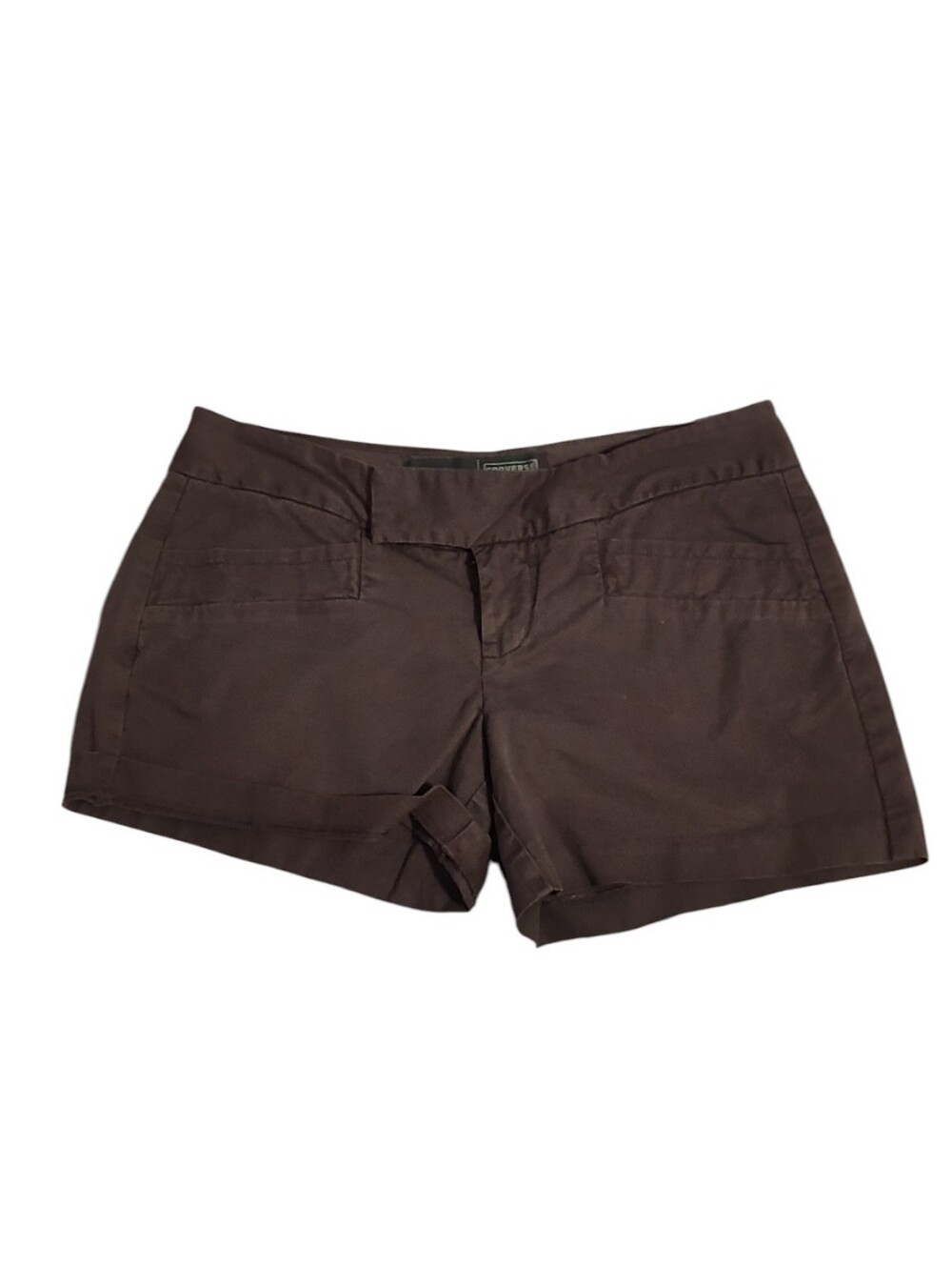 Converse One Star Chino Women's Dark Brown Cotton Blend Bermuda Shorts Size 6